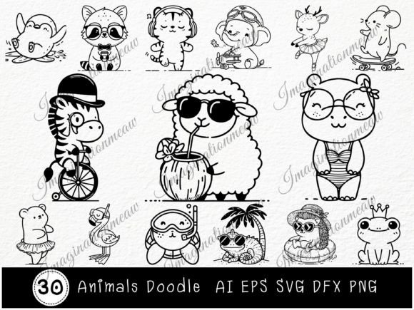 Animal Doodle Svg: Playful Vector Graphics for Creative Projects