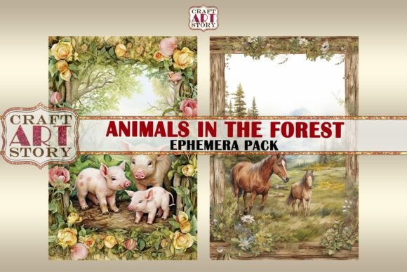 Animal in the Forest Ephemera Pack: A Natural Creative Asset
