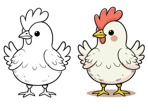 Bringing Life to Projects: The Cartoon Chicken Bird Illustration Animal Vector