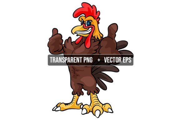 Brown Rooster Chicken Animal Mascot: A Design Asset with Real Character