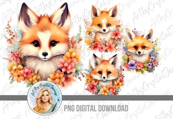 Cute Watercolor Floral Fox Animal PNG: A Creative Asset Guide