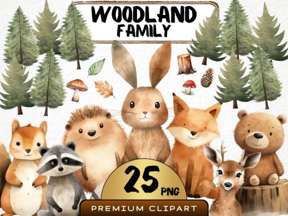 Enchanting Woodland Animal Clipart for Creative Projects