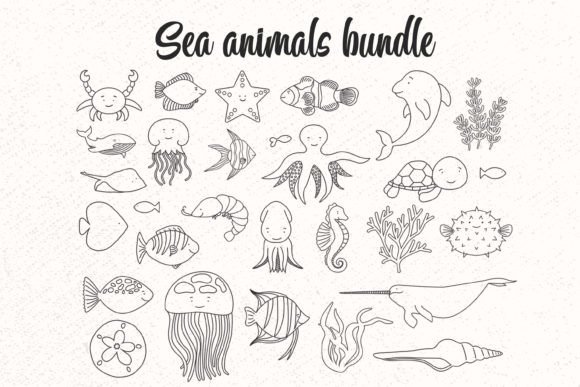 Explore the Sea Animals Bundle SVG Collection