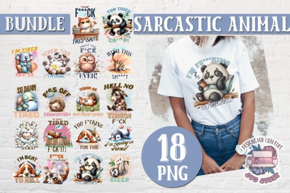 Inject Humor into Your Designs with Sarcastic Animal Quote Bundle PNG 18
