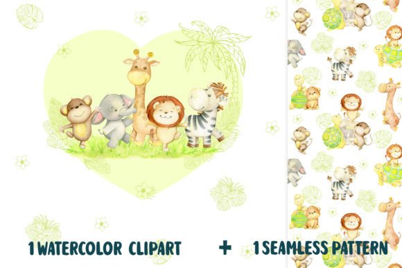 Safari Animal Tropical Watercolor Set: Design Guide