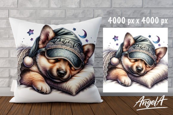 Sleeping Dog Animal German Shepherd: A Cozy Design Asset