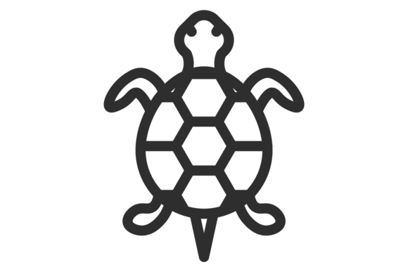 Turtle Line Icon: Shell Animal Pet Symbol