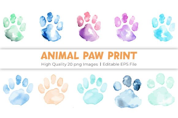 Watercolor Animal Paw Print: Designing with Heart