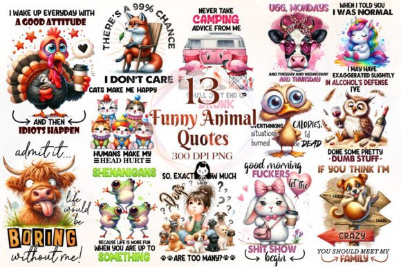 Why This Funny Animal Quotes Sublimation Bundle Is a Must-Have